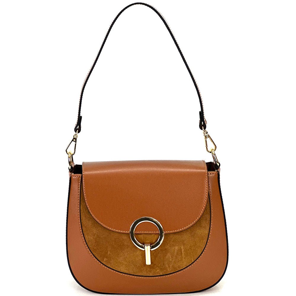 Enrica Convertible Italian Leather Shoulder Bag - Leather Italiano