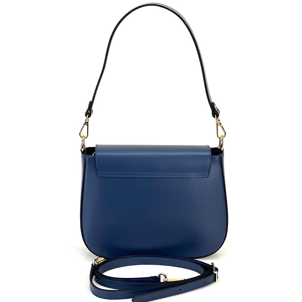 Enrica Convertible Italian Leather Shoulder Bag - Leather Italiano