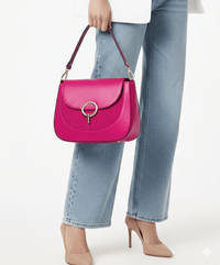 Enrica Convertible Italian Leather Shoulder Bag - Leather Italiano