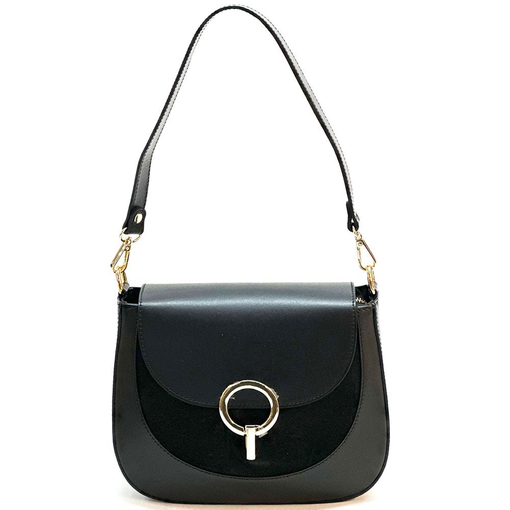 Enrica Convertible Italian Leather Shoulder Bag - Leather Italiano