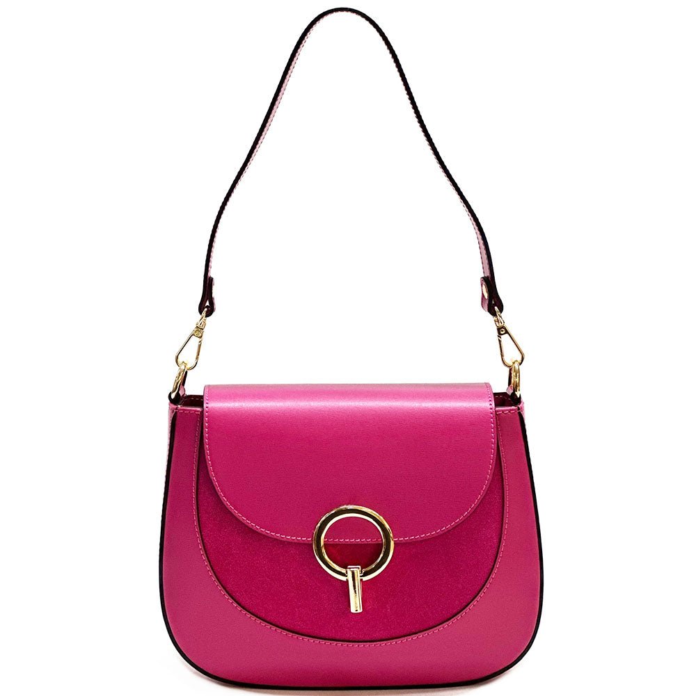 Enrica Convertible Italian Leather Shoulder Bag - Leather Italiano