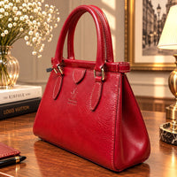 Ersilia Hand-Dyed Leather Spring-Frame Satchel - Leather Italiano