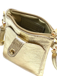 Eterna Italian Leather Crossbody Bag – Elegant Compact Crossbody for Women - Leather Italiano