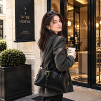 Eugenia Hand-Dyed Leather Dome Satchel - Leather Italiano