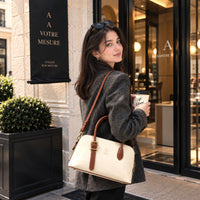 Eugenia Hand-Dyed Leather Dome Satchel - Leather Italiano