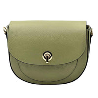 Evania Leather Crossbody Saddle Bag - Leather Italiano