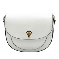 Evania Leather Crossbody Saddle Bag - Leather Italiano