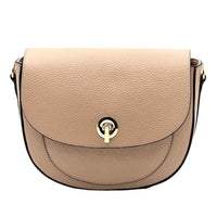 Evania Leather Crossbody Saddle Bag - Leather Italiano