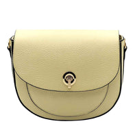 Evania Leather Crossbody Saddle Bag - Leather Italiano