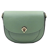 Evania Leather Crossbody Saddle Bag - Leather Italiano