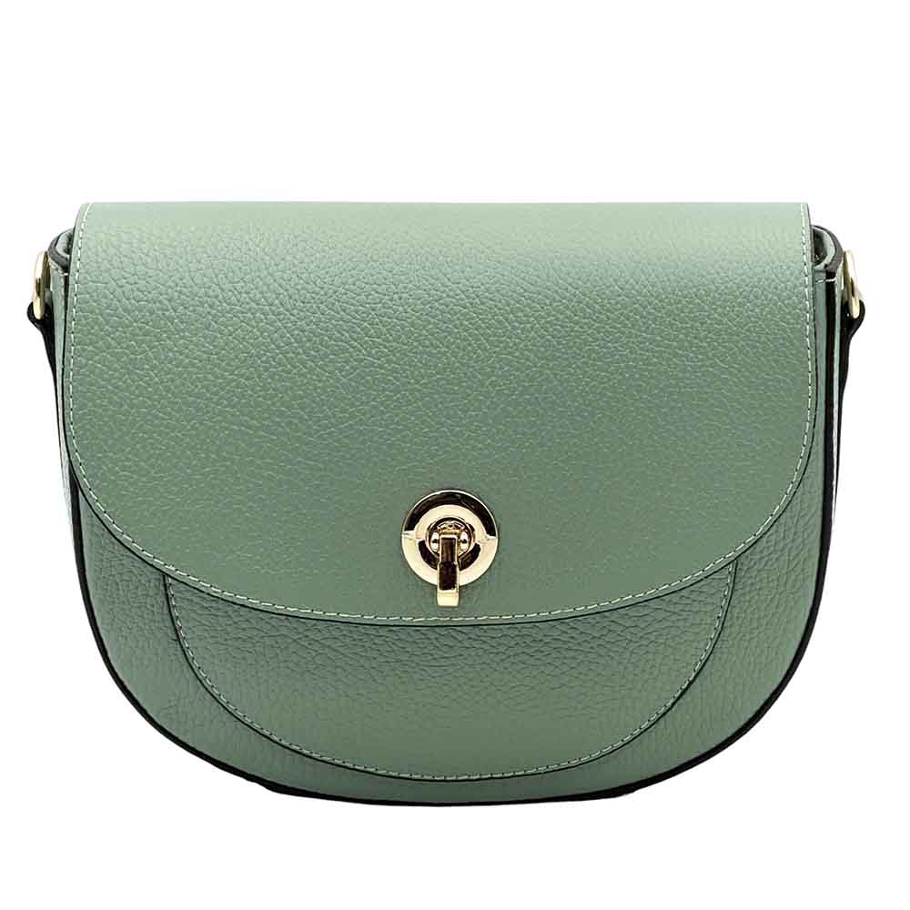 Evania Leather Crossbody Saddle Bag - Leather Italiano