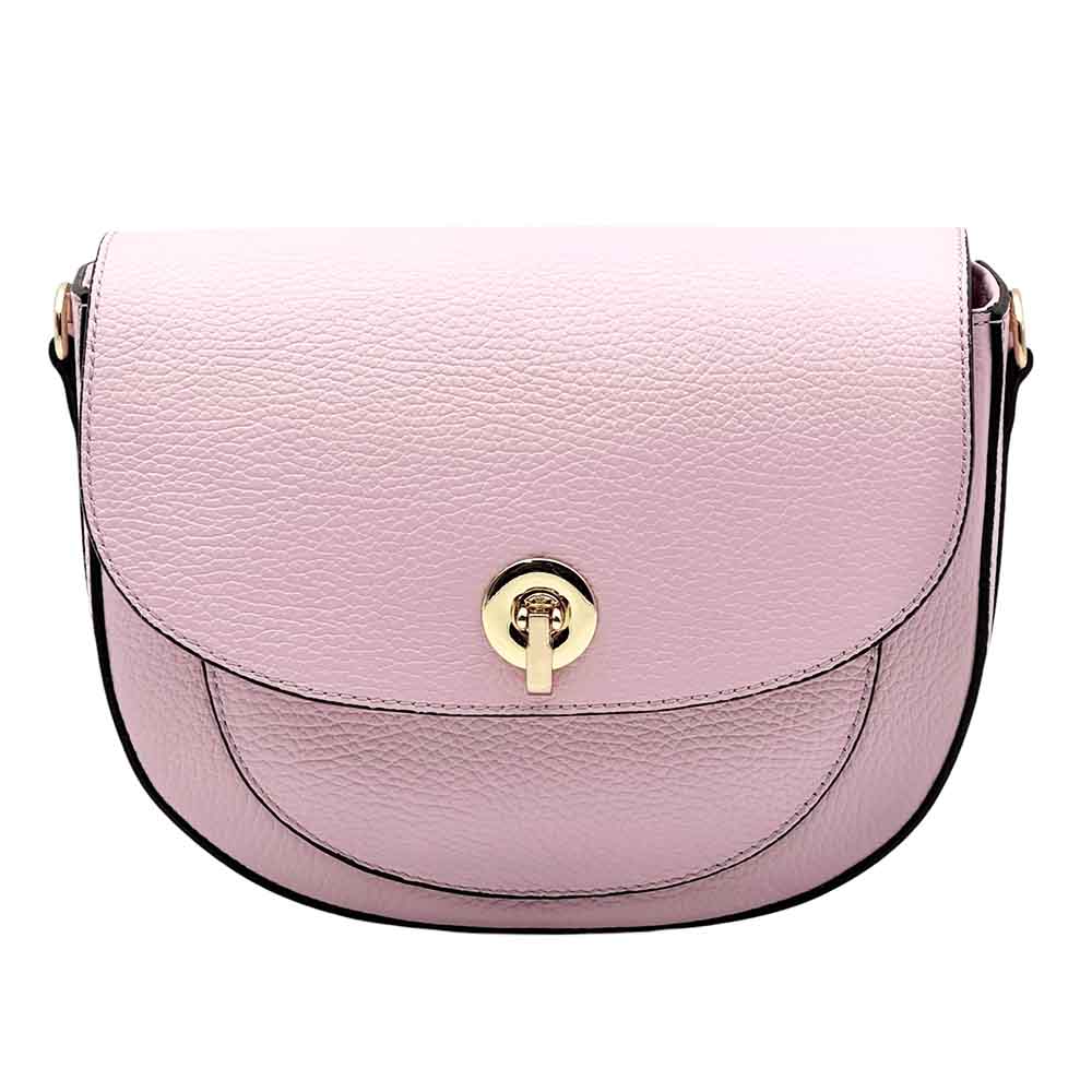 Evania Leather Crossbody Saddle Bag - Leather Italiano