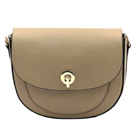 Evania Leather Crossbody Saddle Bag - Leather Italiano