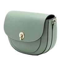 Evania Leather Crossbody Saddle Bag - Leather Italiano
