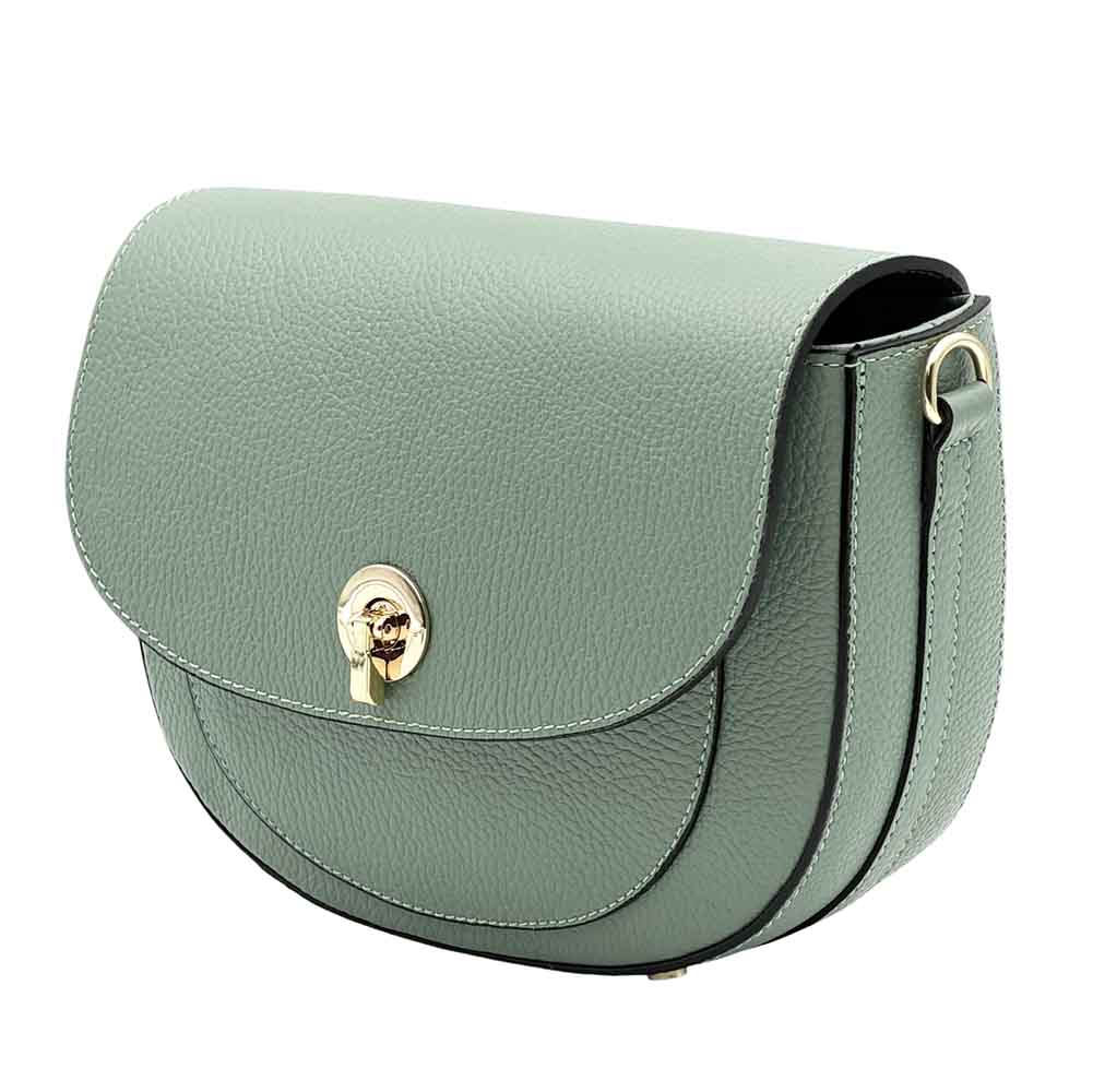 Evania Leather Crossbody Saddle Bag - Leather Italiano