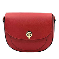 Evania Leather Crossbody Saddle Bag - Leather Italiano