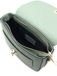 Evania Leather Crossbody Saddle Bag - Leather Italiano