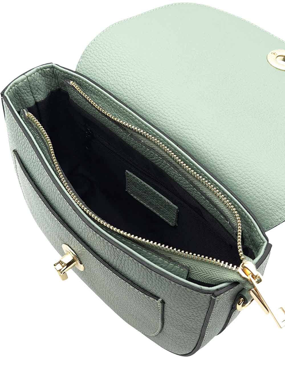 Evania Leather Crossbody Saddle Bag - Leather Italiano