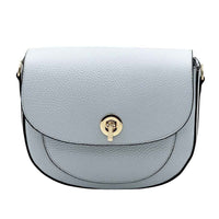 Evania Leather Crossbody Saddle Bag - Leather Italiano