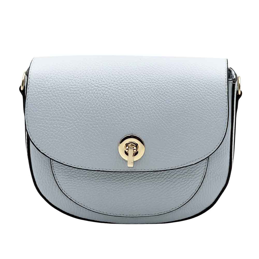 Evania Leather Crossbody Saddle Bag - Leather Italiano