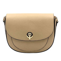 Evania Leather Crossbody Saddle Bag - Leather Italiano
