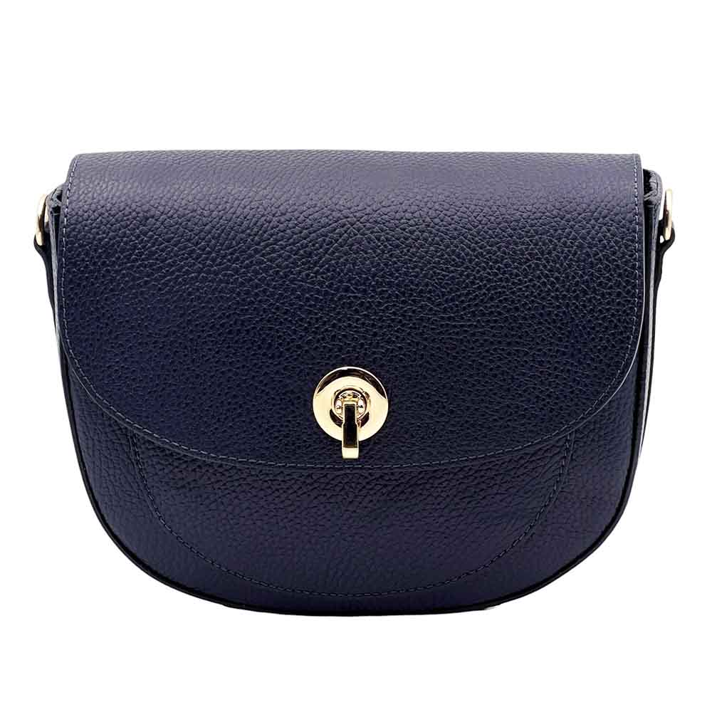 Evania Leather Crossbody Saddle Bag - Leather Italiano
