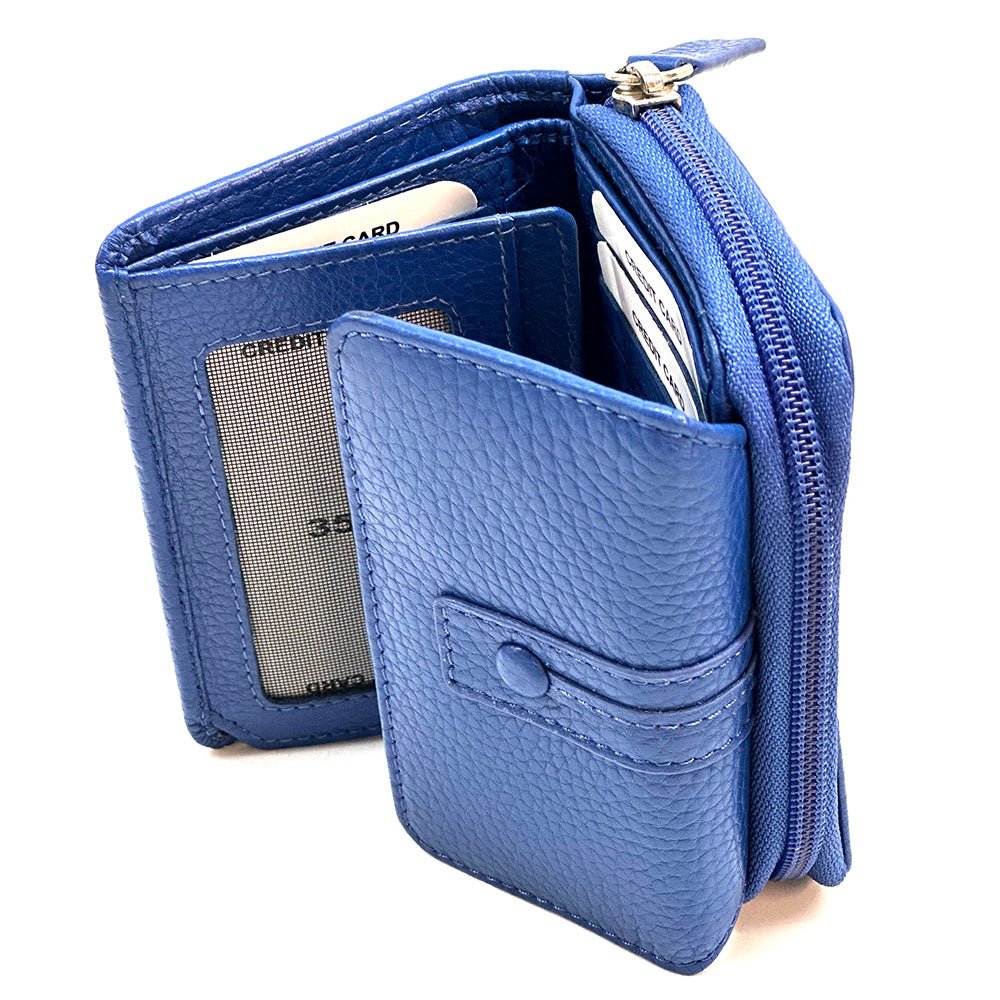 Federica Leather Wallet – Compact Italian Elegance - Leather Italiano