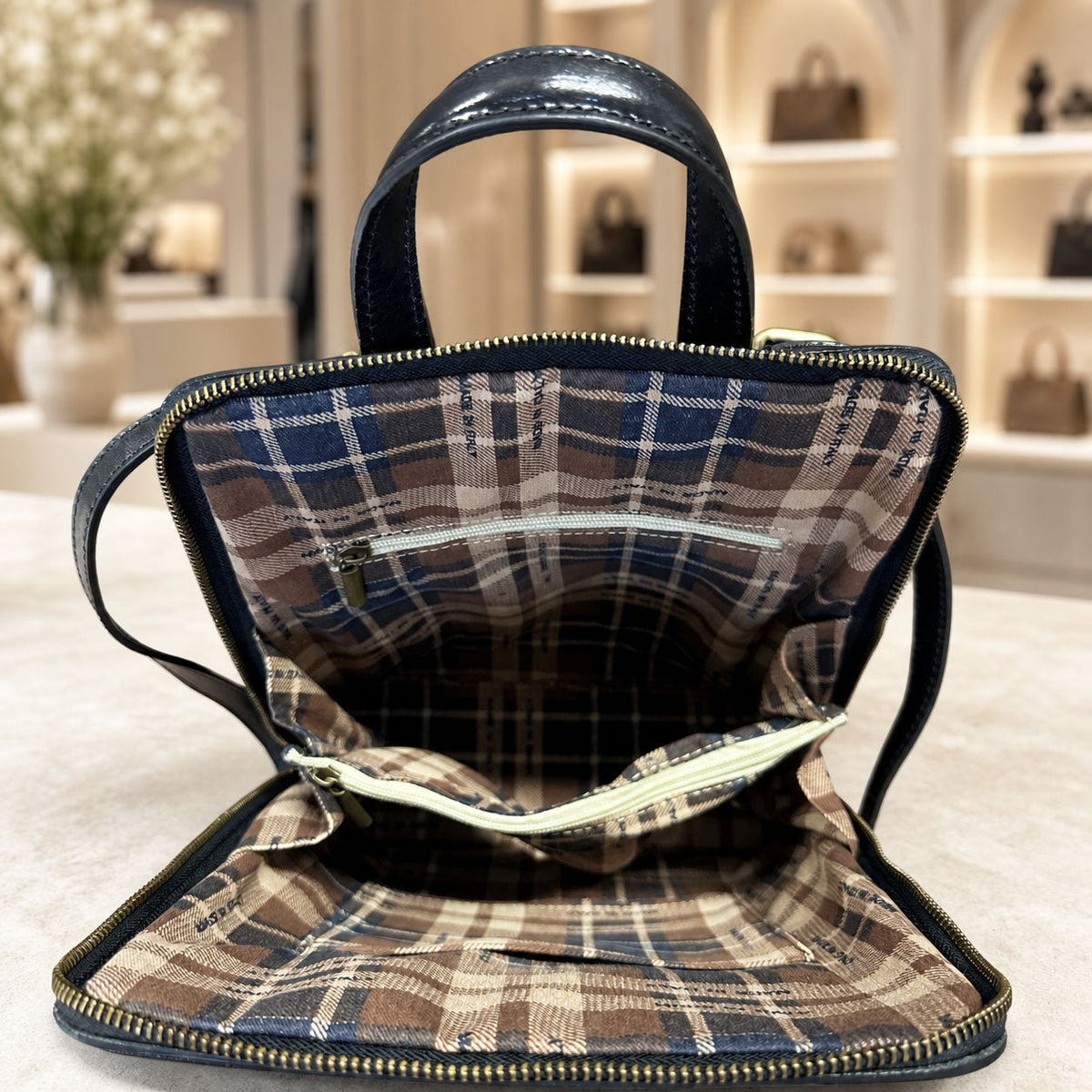 Fiammetta Convertible Hand-Dyed Italian Leather Backpack - Leather Italiano