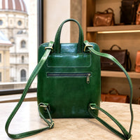 Fiammetta Convertible Hand-Dyed Italian Leather Backpack - Leather Italiano
