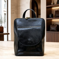 Fiammetta Convertible Hand-Dyed Italian Leather Backpack - Leather Italiano