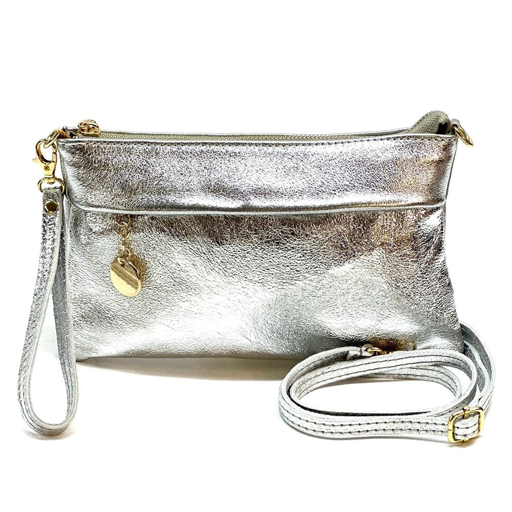 Fiorina Italian Leather Clutch Bag – Elegant Pochette for Day & Evening - Leather Italiano