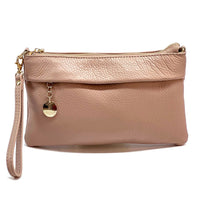 Fiorina Italian Leather Clutch Bag – Elegant Pochette for Day & Evening - Leather Italiano