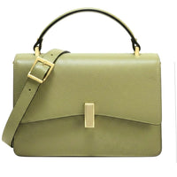 Flaminia Structured Italian Cow Leather Handbag - Leather Italiano