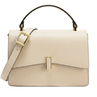 Flaminia Structured Italian Cow Leather Handbag - Leather Italiano