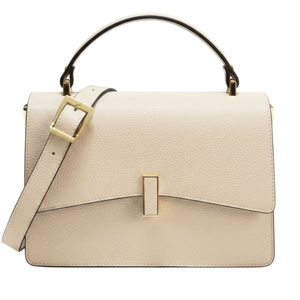 Flaminia Structured Italian Cow Leather Handbag - Leather Italiano