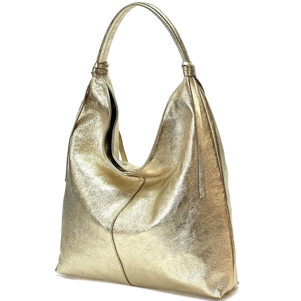 Flavia Italian Cow Leather Hobo Bag - Leather Italiano