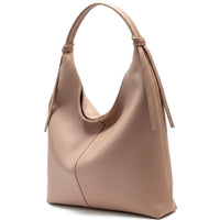 Flavia Italian Cow Leather Hobo Bag - Leather Italiano