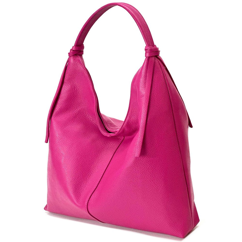 Flavia Italian Cow Leather Hobo Bag - Leather Italiano