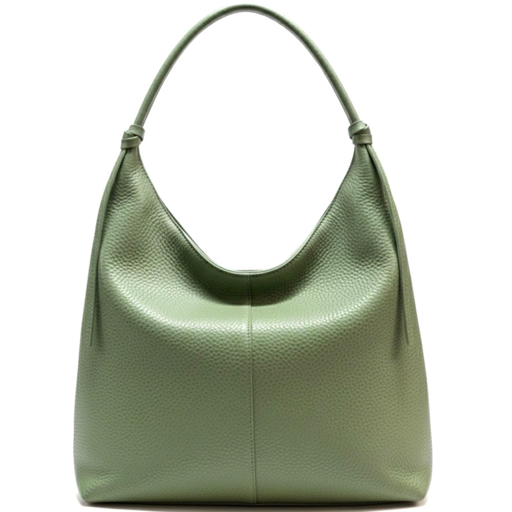Flavia Italian Cow Leather Hobo Bag - Leather Italiano