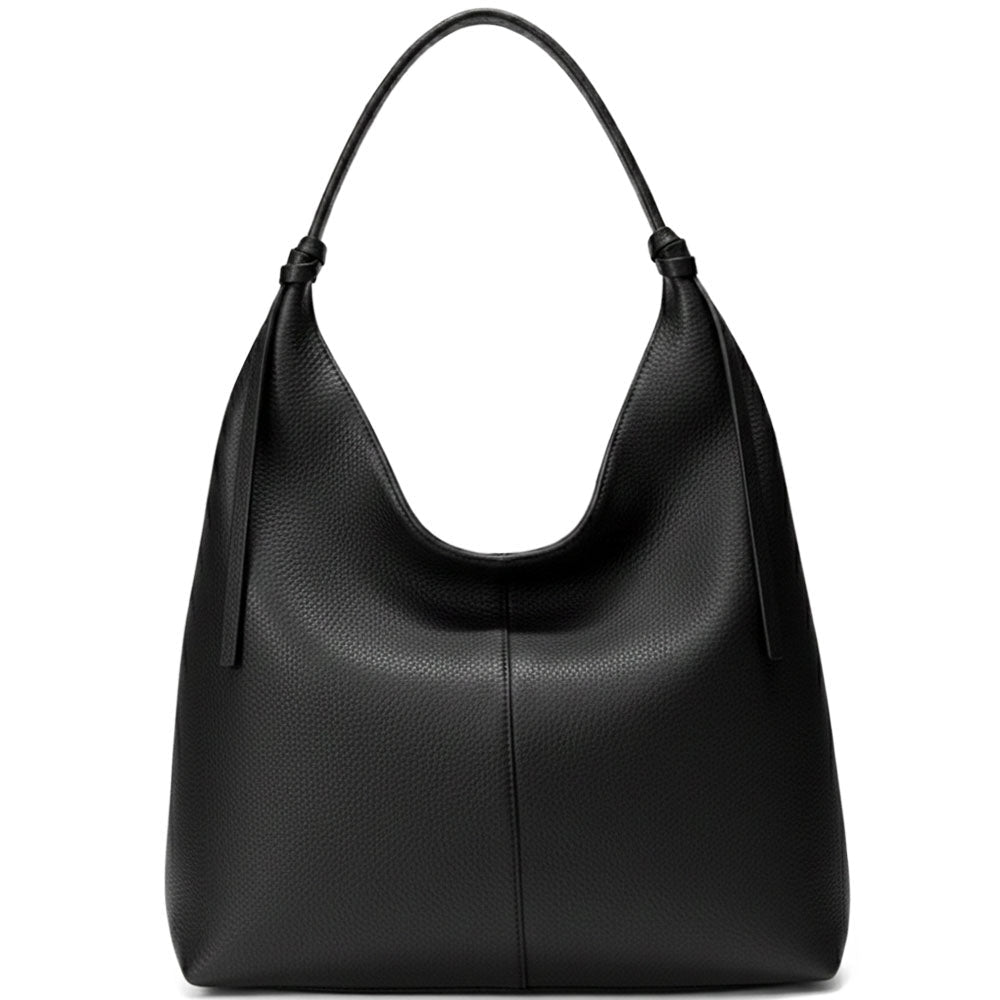 Flavia Italian Cow Leather Hobo Bag - Leather Italiano