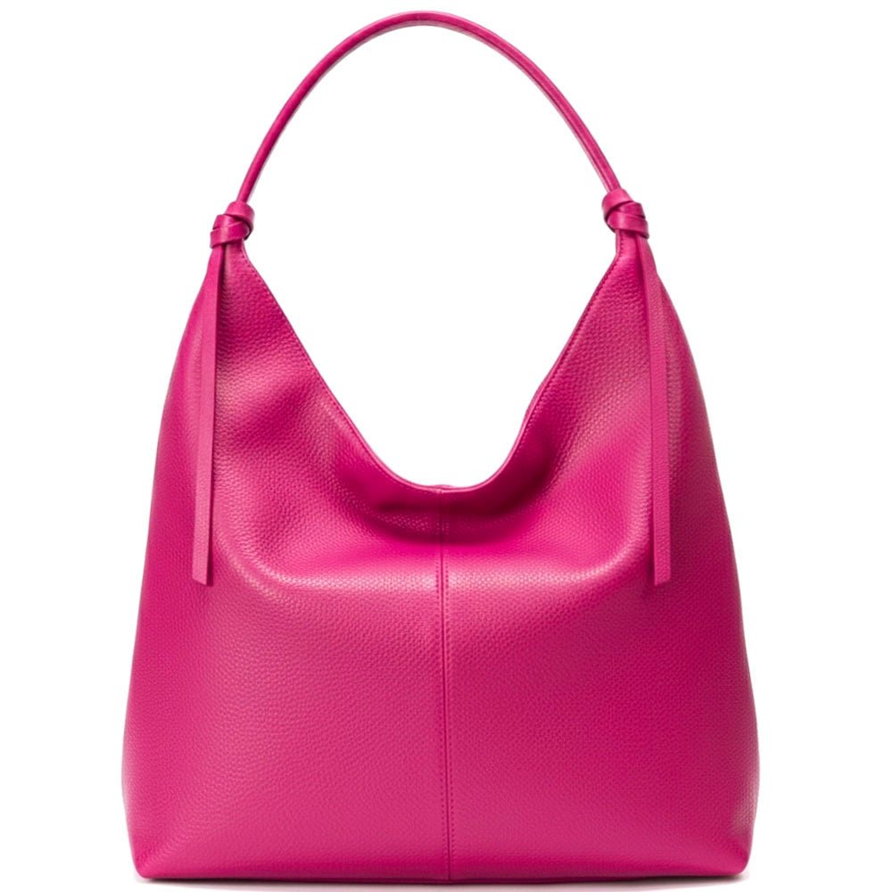 Flavia Italian Cow Leather Hobo Bag - Leather Italiano