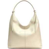 Flavia Italian Cow Leather Hobo Bag - Leather Italiano