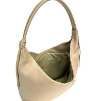 Flavia Italian Cow Leather Hobo Bag - Leather Italiano