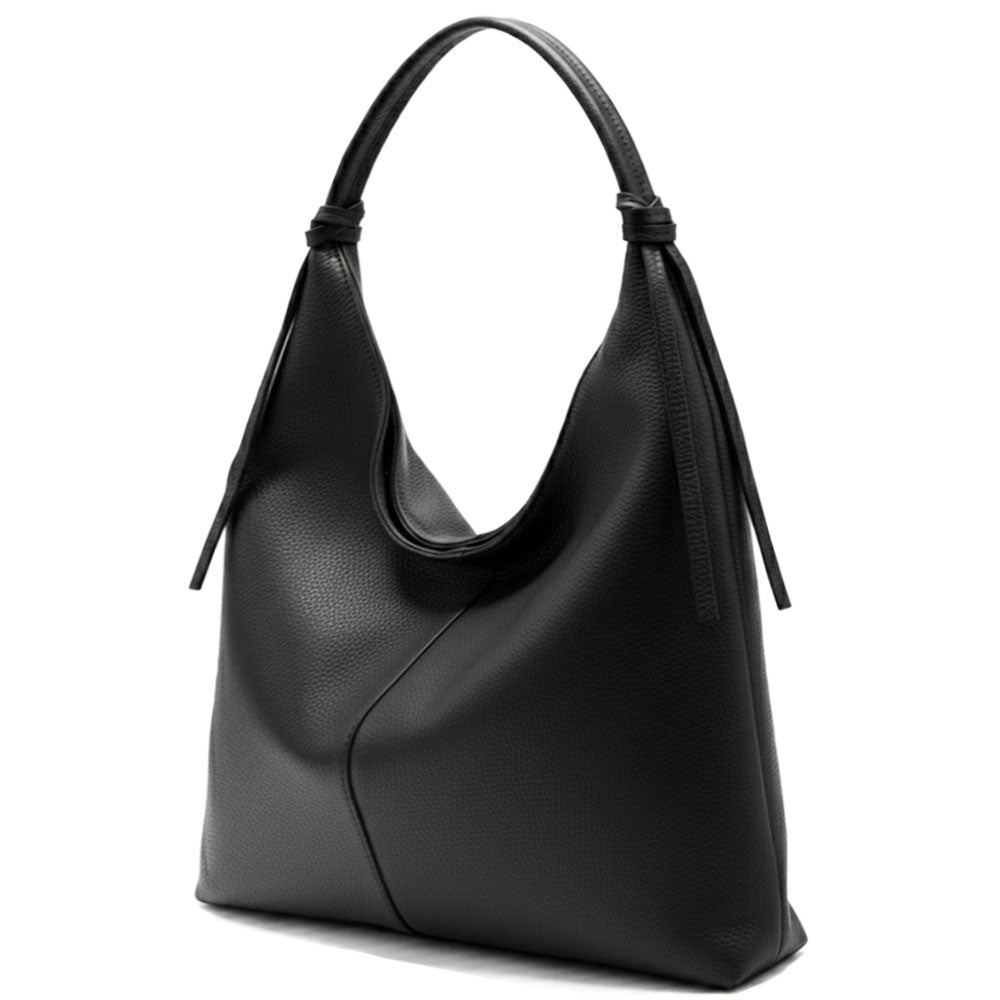 Flavia Italian Cow Leather Hobo Bag - Leather Italiano