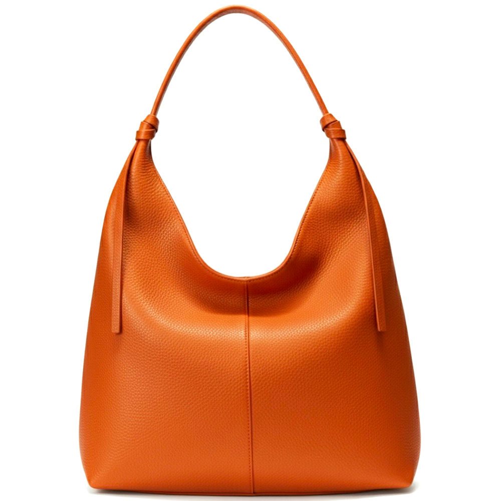 Flavia Italian Cow Leather Hobo Bag - Leather Italiano