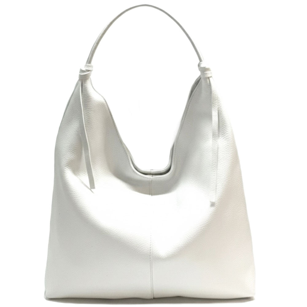 Flavia Italian Cow Leather Hobo Bag - Leather Italiano