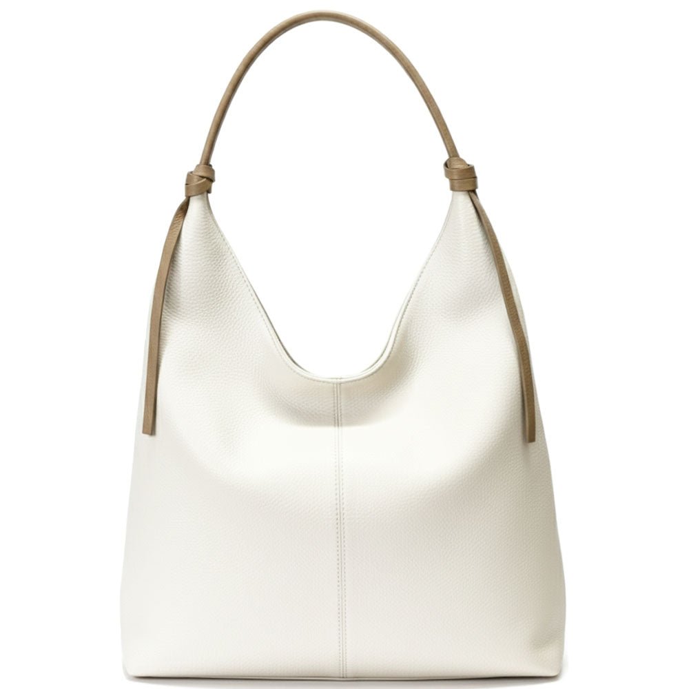 Flavia Italian Cow Leather Hobo Bag - Leather Italiano