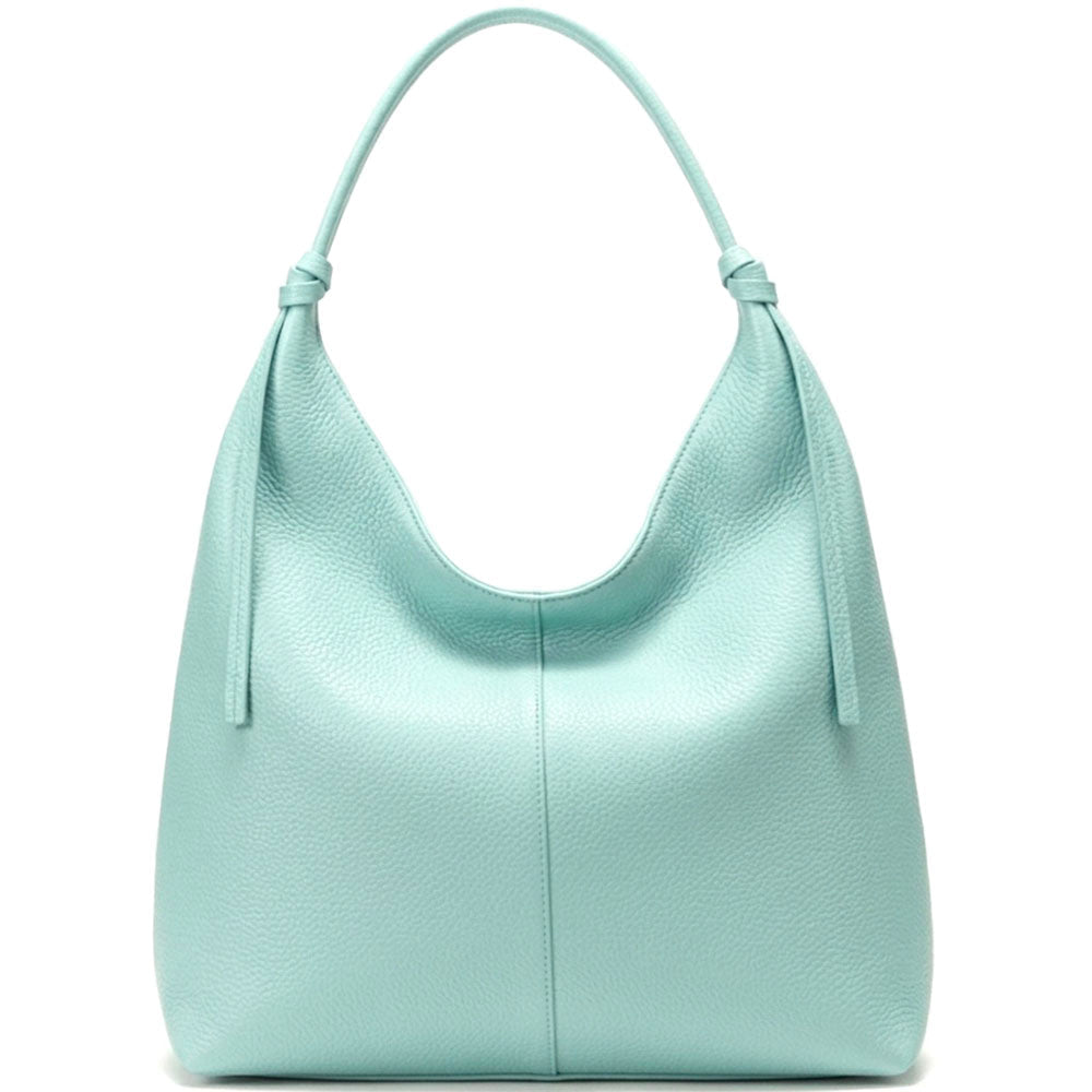 Flavia Italian Cow Leather Hobo Bag - Leather Italiano