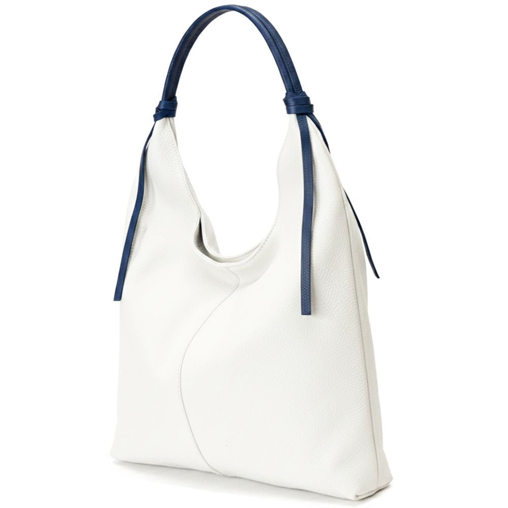 Flavia Italian Cow Leather Hobo Bag - Leather Italiano