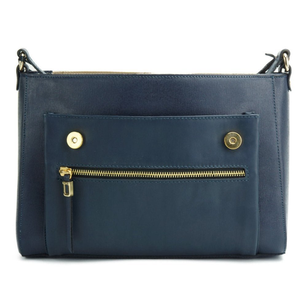 Gaspare Oversized Black Leather Clutch Bag - Leather Italiano